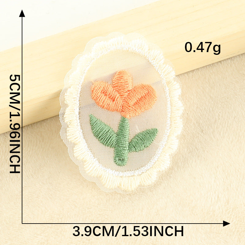 CouldNook Framed Floral Patch - Lace Border and Flower Designs