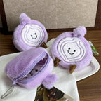 CouldNook Onion Coin Purse - Purple Plush And Embroidered Layered Center