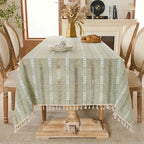 CouldNook Double Line Tablecloth - Warm Dining Accent