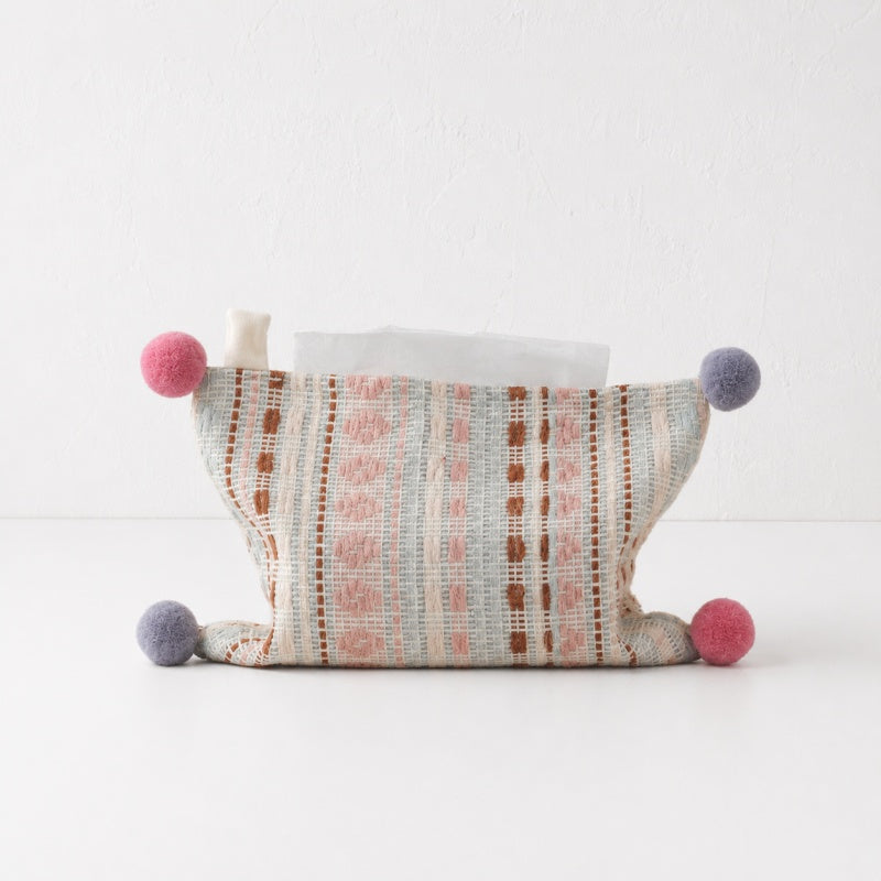CouldNook Fair Isle Pom-Pom Tissue Sleeve - Aesthetic Woolen Case