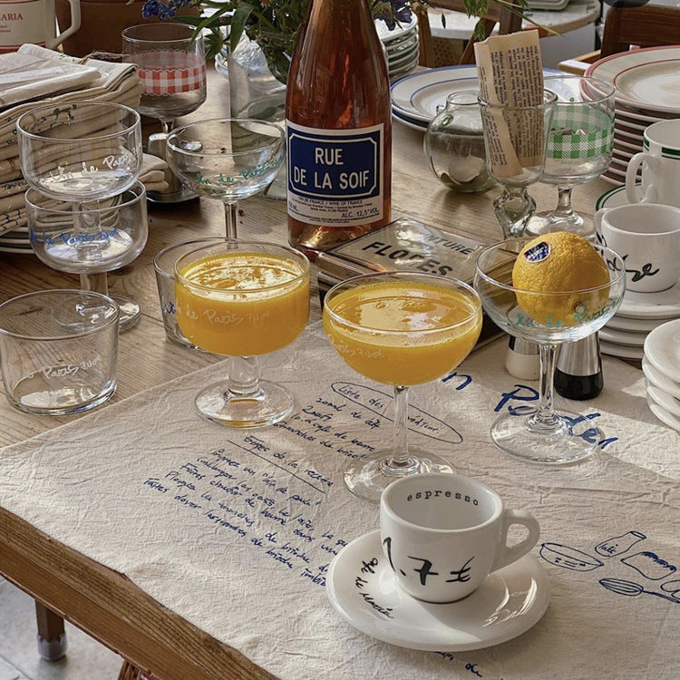 CouldNook Recipe Print Table Cloth - Handwritten Lettering And Kitchen Sketches