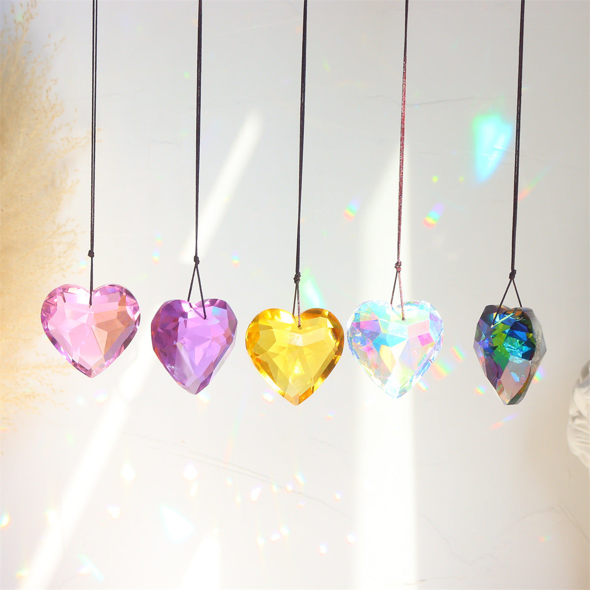 CouldNook Heart Prism Suncatcher - Faceted Crystal Pendant And Hanging Hole