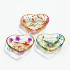 CouldNook Heart Jewelry Tray - Clear Resin and Embedded Flower Details