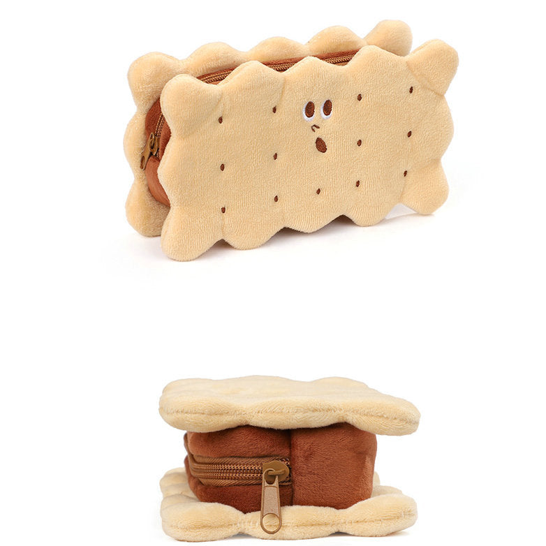 CouldNook Biscuit Pencil Case - Plush Layers And Embroidered Face