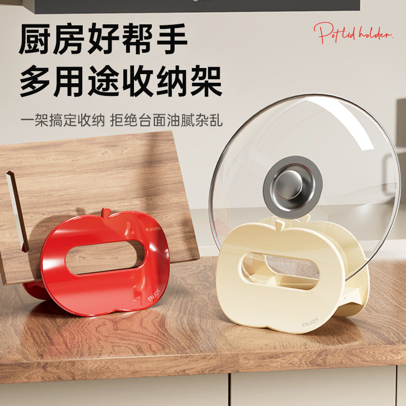 CouldNook Apple Pot Lid Stand - Open Panels And Gravity Grip
