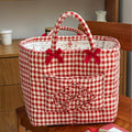 Red Grid Basket