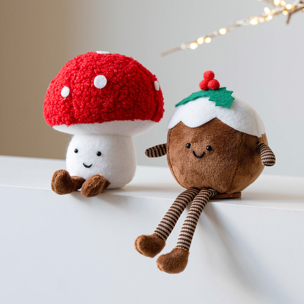 CouldNook Christmas Plush Figure - Smiling Face And Dangling Fabric Legs