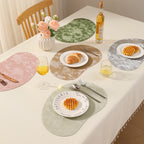 CouldNook Curved Placemat - Asymmetric Outline And Mottled Surface Finish