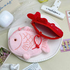 CouldNook Koi Coin Purse - Embroidered Scales And Shaped Plush Fins