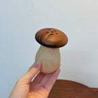 CouldNook Wooden Mushroom Toothpick Holder - Two-Tone Cap Design