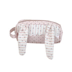 CouldNook Rabbit Ear Pencil Pouch - Patterned Panels And Gathered Trim