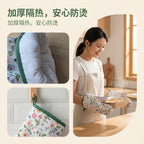 CouldNook Printed Oven Mitt - Floral Patterns And Bound Hanging Loop