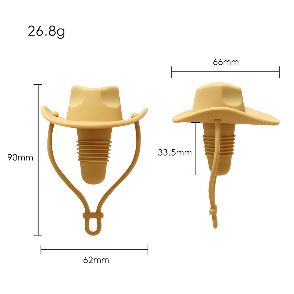 CouldNook Cowboy Hat Silicone Wine Stopper‑Novelty Bottle Sealer