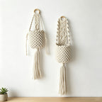 CouldNook Cotton Wall Storage Pocket - Knotted Detail and Long Tassel