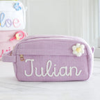 CouldNook Corduroy Cosmetic Bag - Fine Ribs And Side Carry Loop