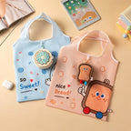 CouldNook Food Character Shopping Bag - Foldable Tote And Matching Pouch