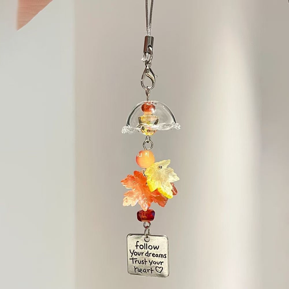 CloudNook Phone Charm Strap-Clover Wind Chime Pendant