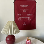 CouldNook Menu Print Table Cloth - Breakfast Lettering And Plain Ground