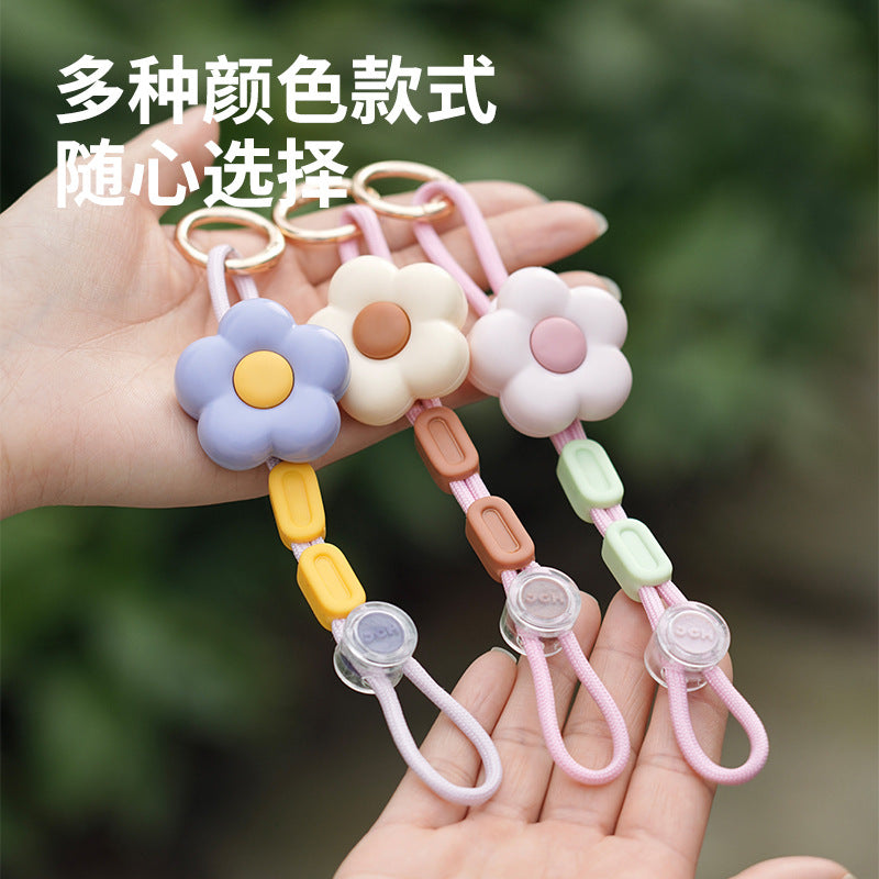 CouldNook Flower Hat Clip - Beaded Cord and Round Attachment Ring