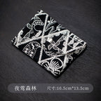 CouldNook Embroidered Card Pouch - Curved Flap And Snap Closure