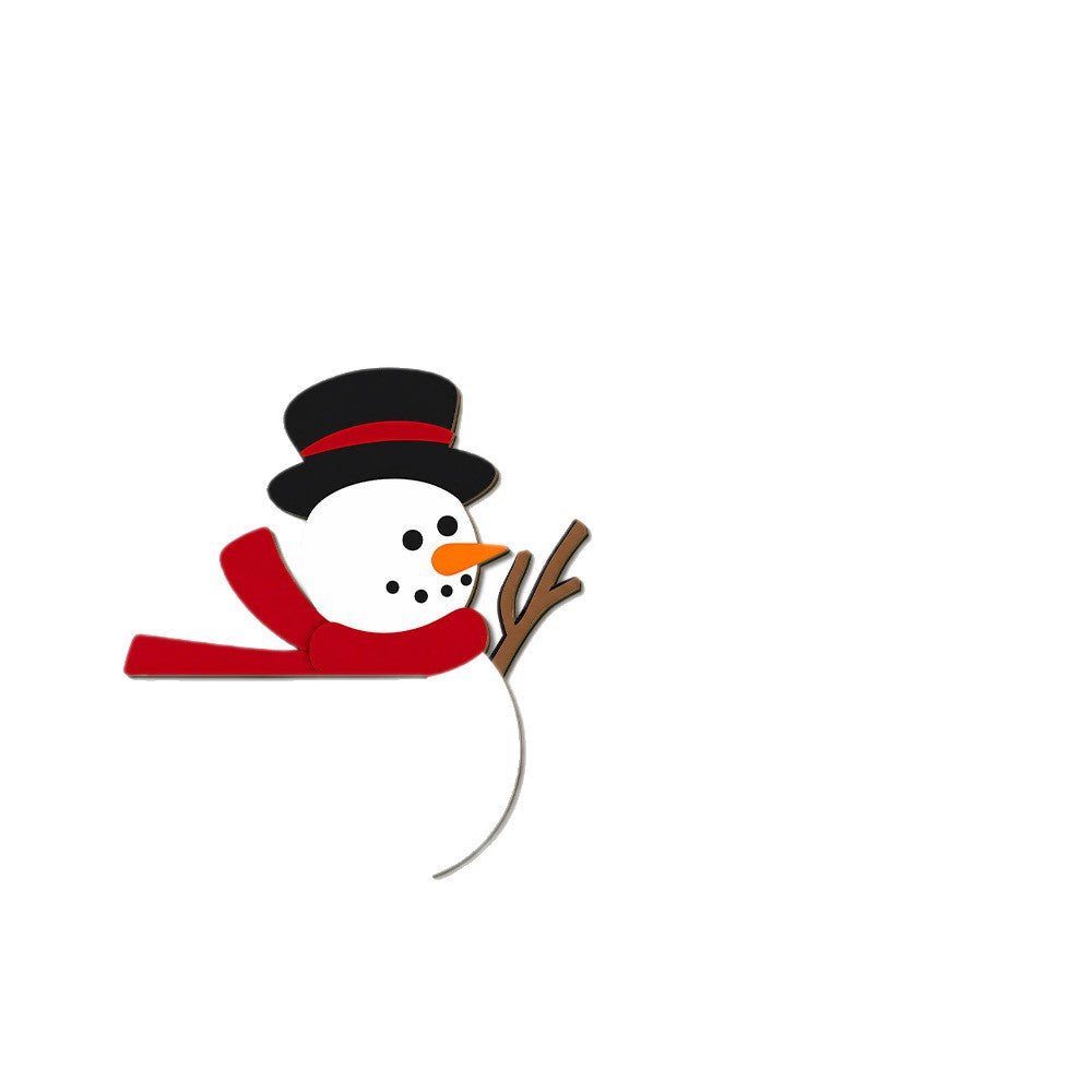 CouldNook Christmas Door Frame Decoration - Corner Shape And Character Print