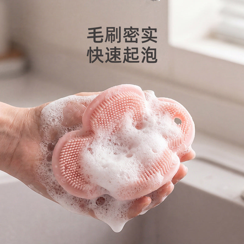 CouldNook Vegetable Brush - Four-Lobed Shape and Dual Textured Faces