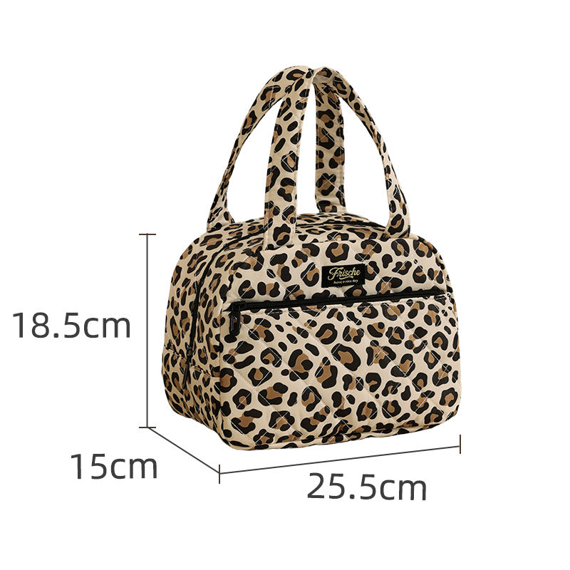 CouldNook Quilted Lunch Bag - Rounded Profile and Zipper Pocket