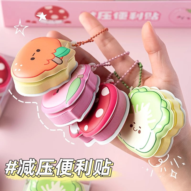 CouldNook Squishy Mini Sticky Notes - Shaped Cover And Ball Chain