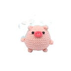 CouldNook Pig Figure Keychain - Rounded Body and Bell Clip