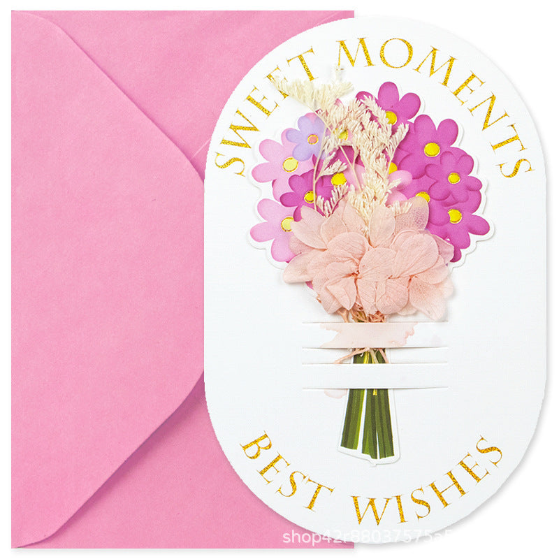 CouldNook Floral Greeting Card - Layered Bouquet And Framed Flower Designs