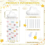 CouldNook Hanging Hair Clip Organizer - Cotton Ropes And Shaped Topper
