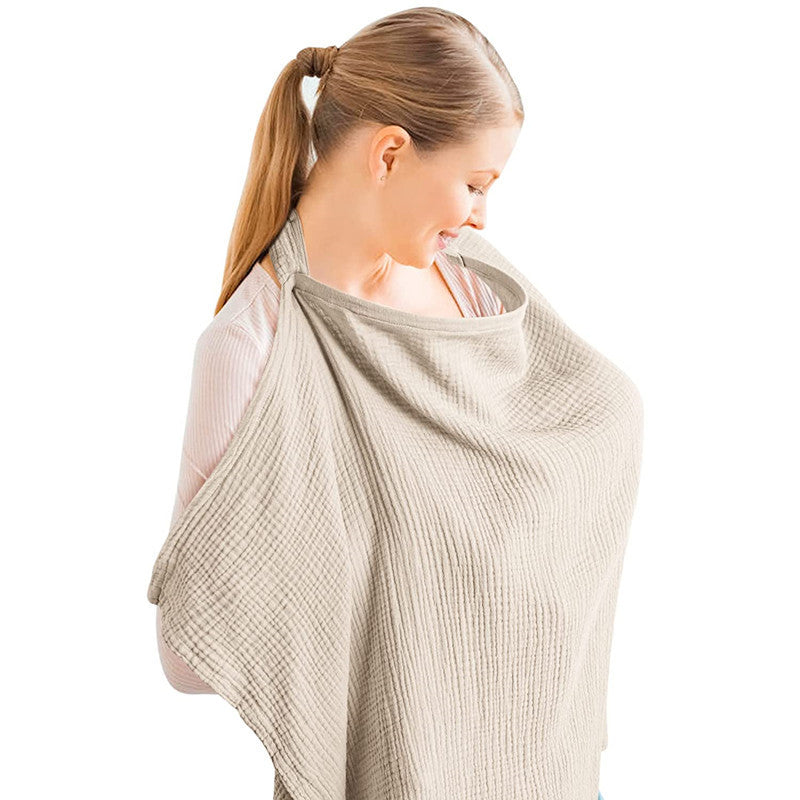 CouldNook Cotton Nursing Cover - Textured Fabric And Adjustable Neck Strap