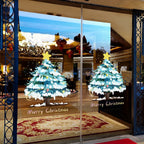 CouldNook Christmas Window Clings - Festive Trees And Coordinating Garland Options