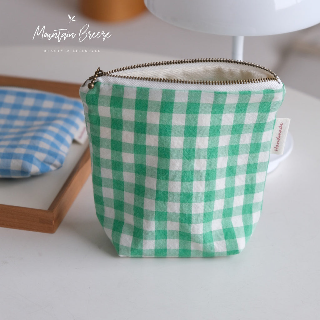 CouldNook Cotton Storage Pouch - Pastel Stripes And Classic Check Choices