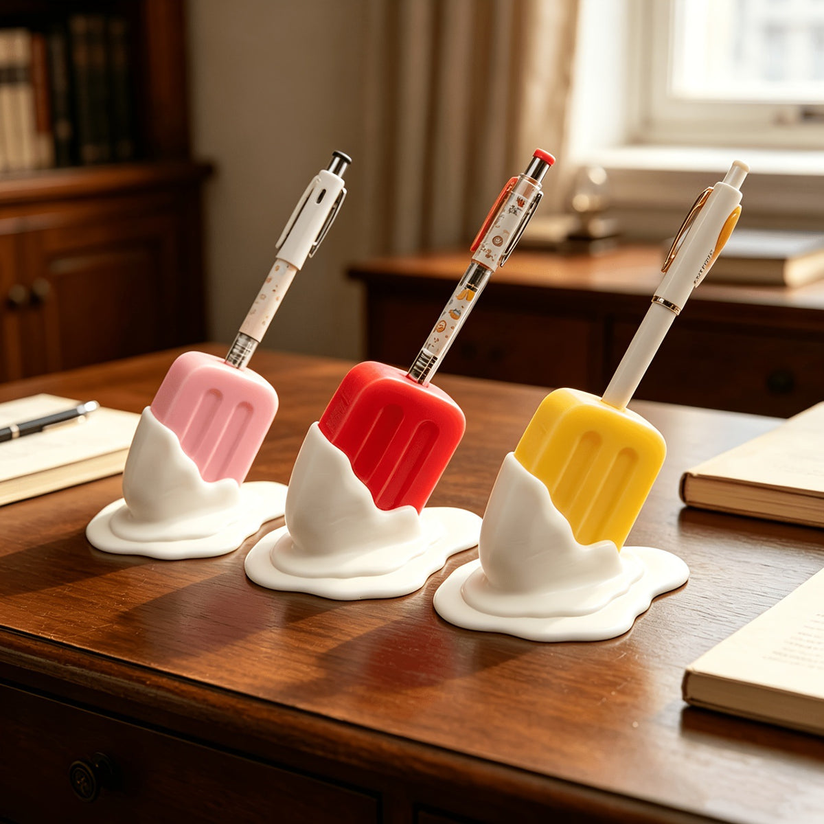 CouldNook Ice Pop Pen Holder - Tilted Shape And Puddle Base