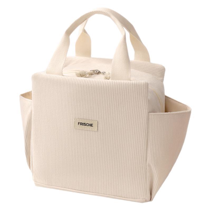 CouldNook Ribbed Lunch Tote - Wide Side Pocket Storage