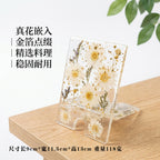 CouldNook Floral Resin Phone Stand - Clear Panels and Embedded Blooms