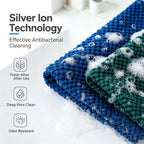 CouldNook Checked Back Scrubber - Two Textured Sides And Loop Handles