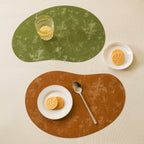 CouldNook Curved Placemat - Asymmetric Outline And Mottled Surface Finish