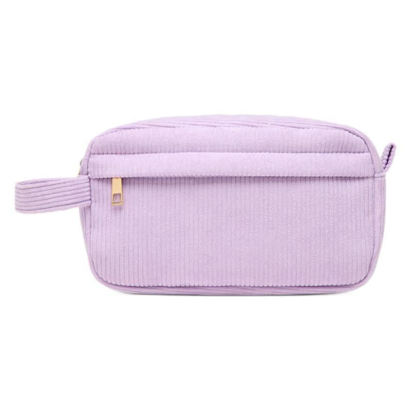 CouldNook Corduroy Cosmetic Bag - Fine Ribs And Side Carry Loop