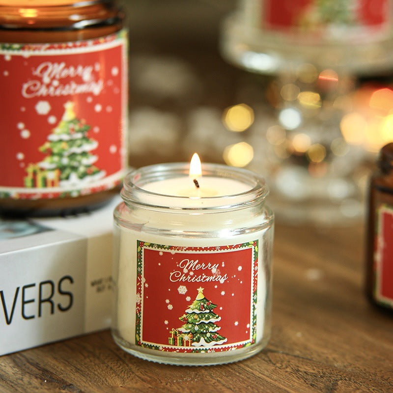 CouldNook Christmas Jar Candle - Festive Tree Label and Screw Lid
