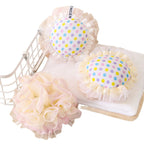 CouldNook Sunflower Bath Pouf - Dotted Center and Pleated Petal Edge