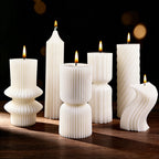 CouldNook Nordic Scented Pillar Candle - Soy Blend Traditional Decor