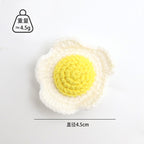 CouldNook Yarn Fried Egg Ornament - Four Attachment Options
