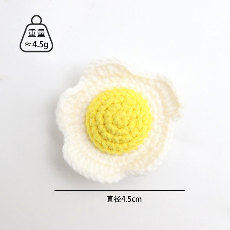 CouldNook Yarn Fried Egg Ornament - Four Attachment Options