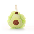 CouldNook Decorated Mesh Bath Pouf - Plush Motifs And Ruffled Layers