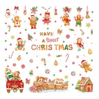 CouldNook Gingerbread Window Cling Set - Candy Motifs and Christmas Lettering