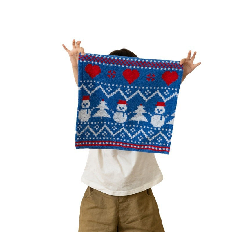CouldNook Christmas Cotton Towel - Festive Motif Bands And Three Sizes