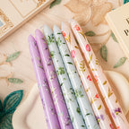 CouldNook Printed Taper Candle Set - Floral Sprigs and Heart Patterns