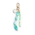 CouldNook Beaded Bag Charm - Geometric Resin Strands And Gold Tone Clip